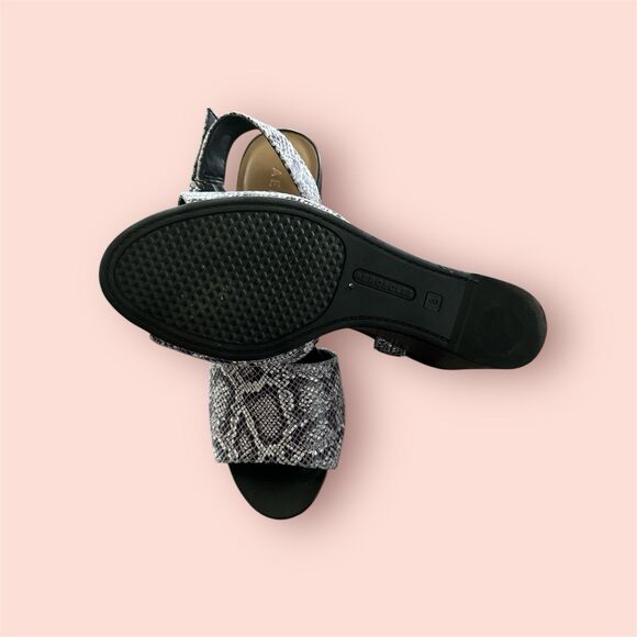 Aerosoles Carlisle Wedge Strappy Sandal snakeskin Print Open Toe 8M - Picture 4 of 7